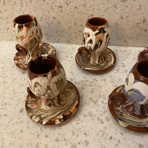 Pottery Swirl Candle Holder