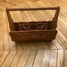 Load image into Gallery viewer, Carved Wooden Magazine Rack
