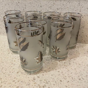 Mid Century Leaf Glass Set