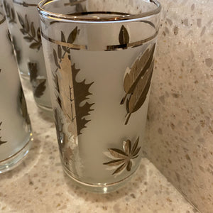 Mid Century Leaf Glass Set