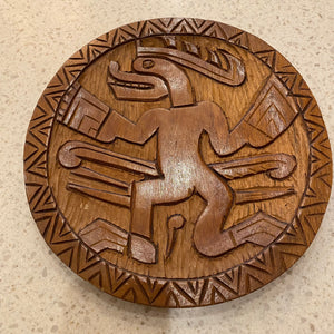 Carved Wooden Plate