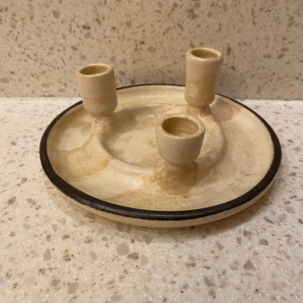 Pottery Candle Holder Dish