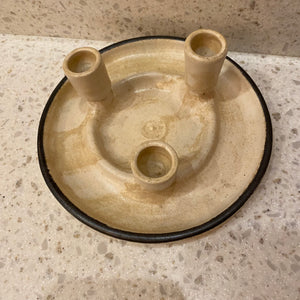 Pottery Candle Holder Dish